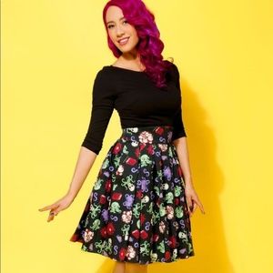 Pinup Couture Little Jun Skirt with Baby Cthulhu Print